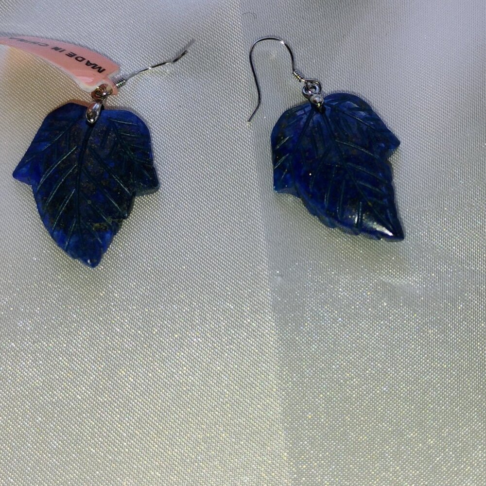 Lapis lazuli earrings in sterling silver